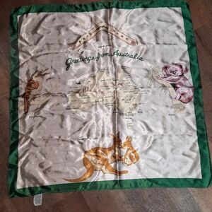 Australia Themed Vintage Scarf